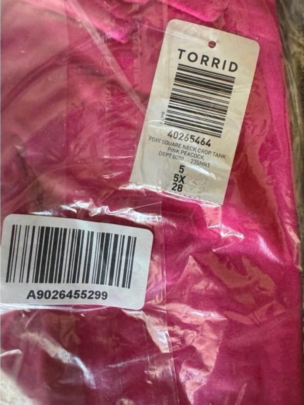 Torrid Foxy Square Neck Crop Tank Top Size 5X New - Picture 4 of 5